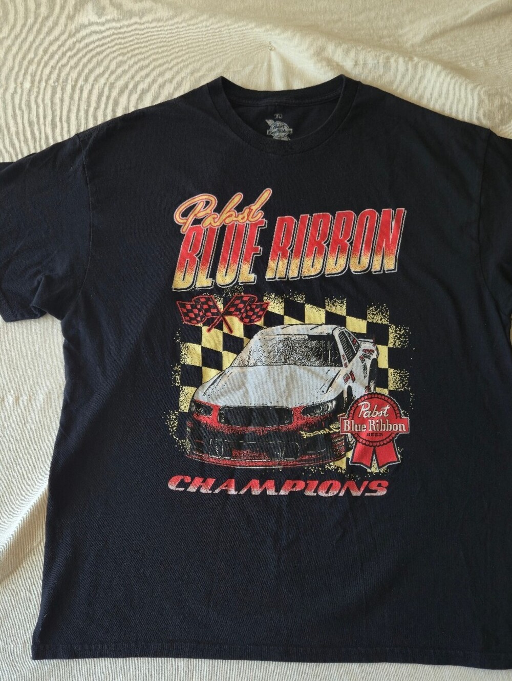 Pabst Blue Ribbon Racing Champions Black Graphic T-Shirt XL
